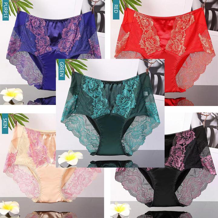 2021 men's satin Lace panties（3 pieces mixed）